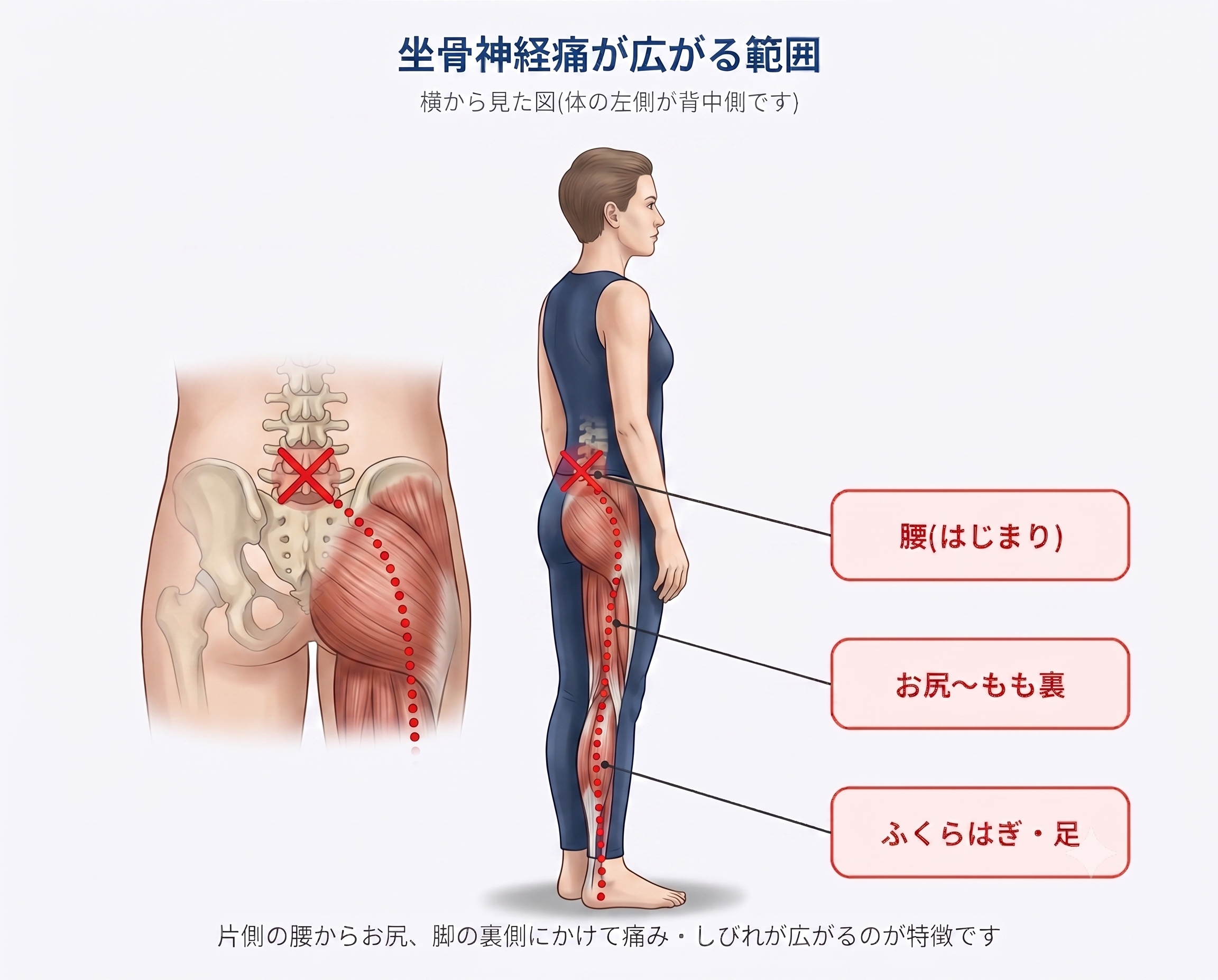 坐骨神経痛が広がる範囲